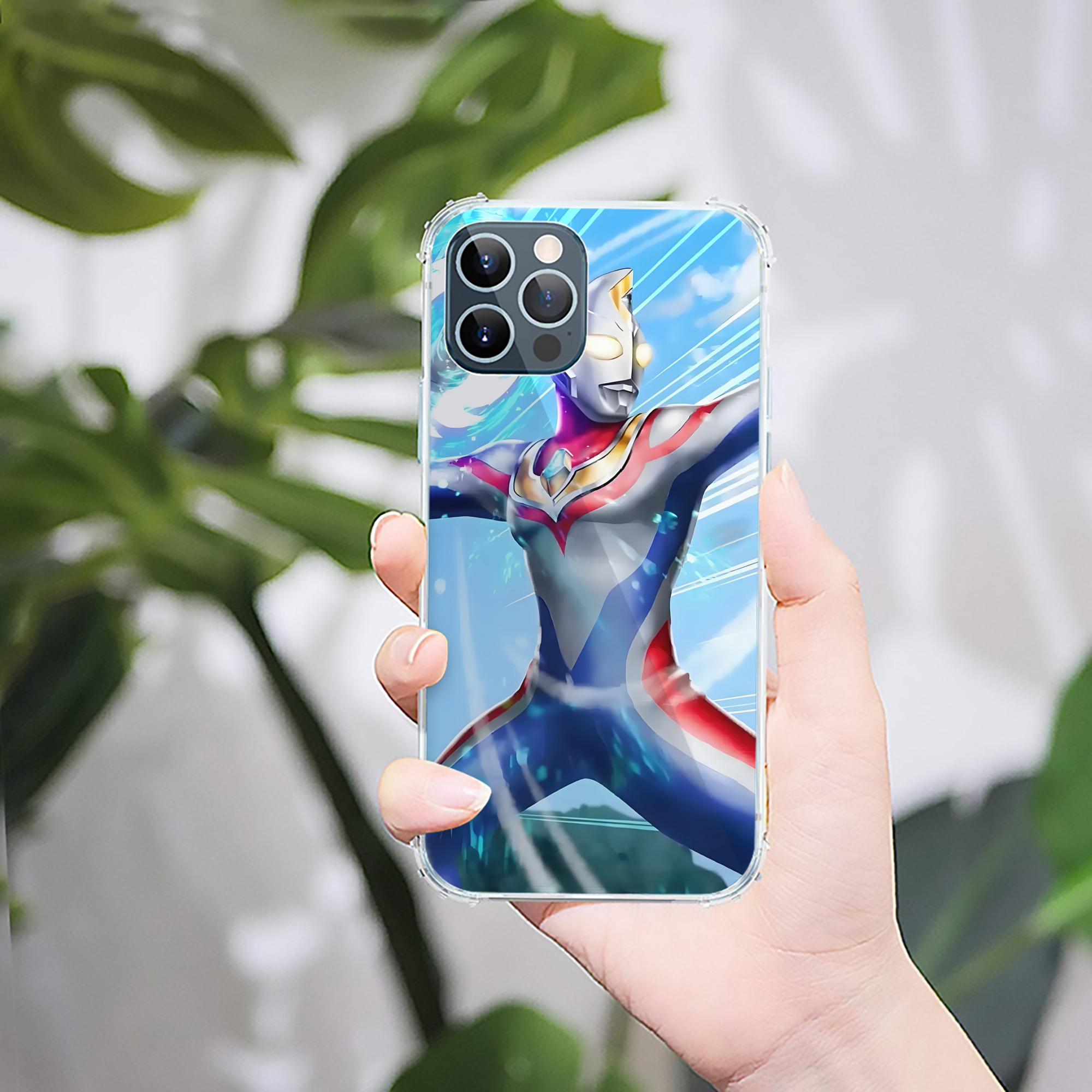 （画像用） ウルトラマン Ultraman 【iPhone 12シリーズ対応】透明スマホケース（クリアソフトケース）